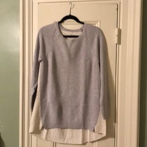 Long “baseball” style sweater